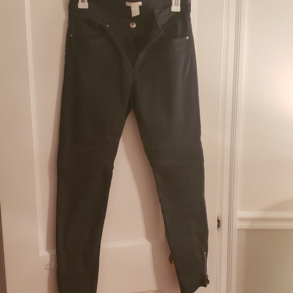 Gray H&M moto style pants